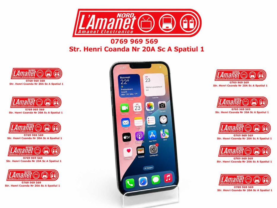 iPhone 13 Pro Max Blue 128GB Neverlocked Bateria 100% Stare Buna - Nord