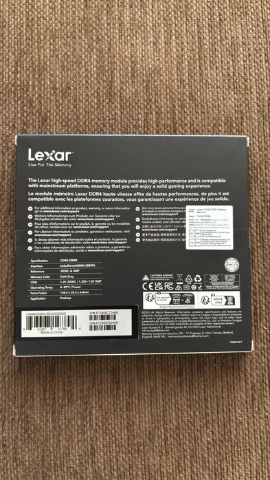 Vand memorie ram kit 2 x 8 g Lexar Thor+ cadou