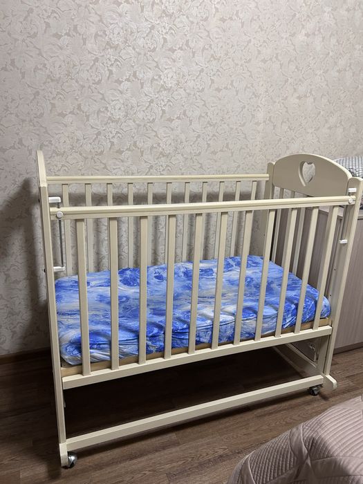 Детская кровать манеж с матрасом