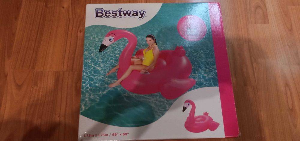 BESTWAY огромно розово надуваемо фламинго за деца и възрастни