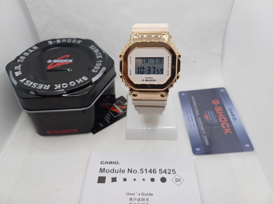 Ceas unisex Casio g shock gm 5600sg Metal Gold-Jely Nou,Garantie 2 ANI