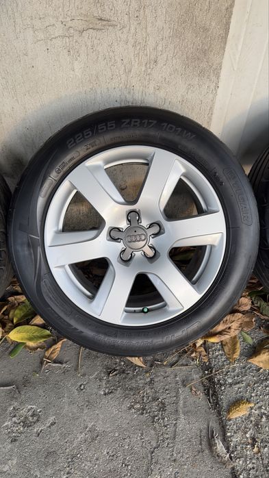 Jante originale Audi R17 5x112 ET25 + anvelope vară Tigar 225/55 – A7 / A6 C7