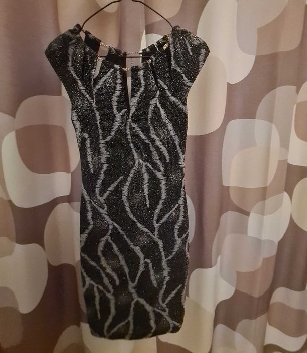 Rochie de ocazie sexy mărimea M neagră cu sclipici