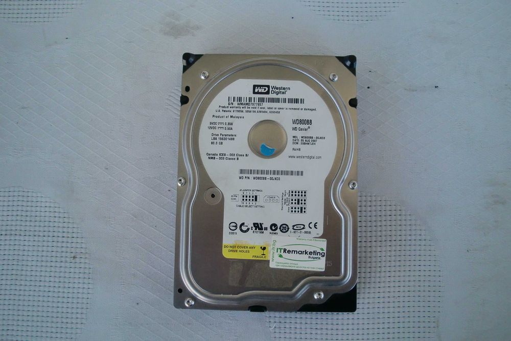 Хард диск WD800BB за настолен компютър-80 GB