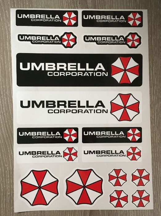 Umbrella Corporation 16бр. стикери различни размери Stickers Спонсории