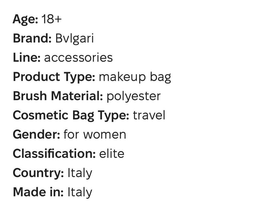 BVLGARI Beauty Bag | Косметичка Bvlgari - Мелора