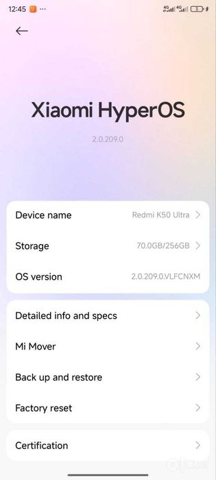 k 50 ultra 5 g holati