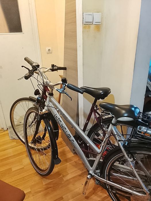 Bicicleta damă și bicicleta cu cadru
