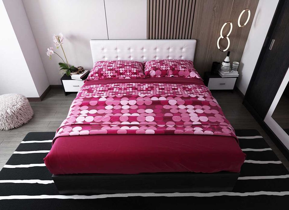 Pat Dormitor Tapitat Alb Ferrara