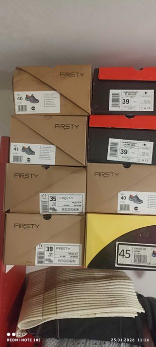 ЧИСТО НОВИ работни обувки с метално бомбе