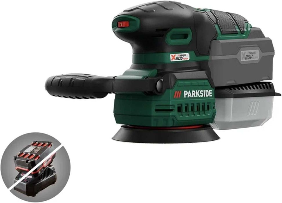 Slefuitor cu excentric si acumulator de 20V PAEXS 20-Li B2, disc de slefuit 125mm, Parkside, fara acumulator si incarcator