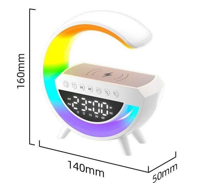 Зарядка, ночник,  часы 3в1