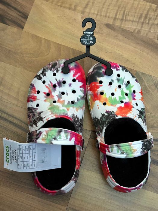 Crocs Classic pentru copii Tie-Dye Lined, multicolor, marimea 29-30