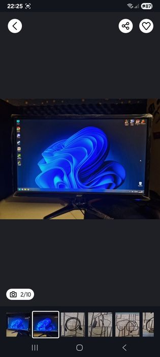 Геймърски монитор Acer GN246HL - 144 hz, 24 inch