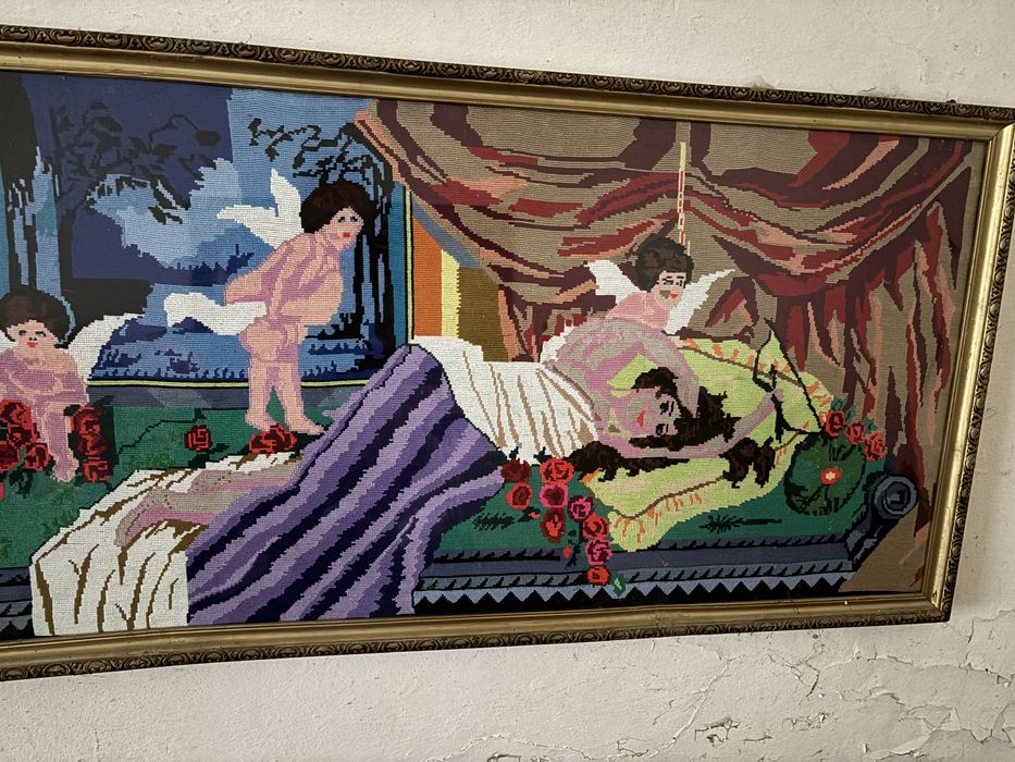 Vand tablou cusute manual