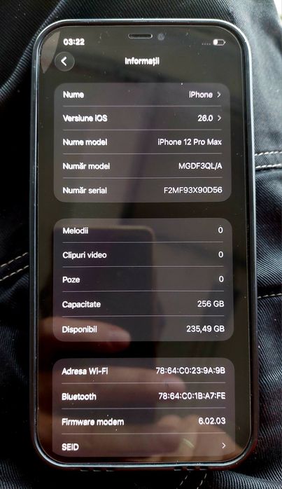 Iphone 12 Pro Max 256GB  Pacific Blue