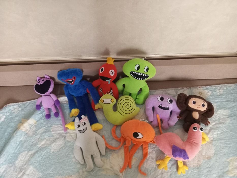 Мягкие игрушки Ban ban Банбан, чебурашка  и Кэтнэп