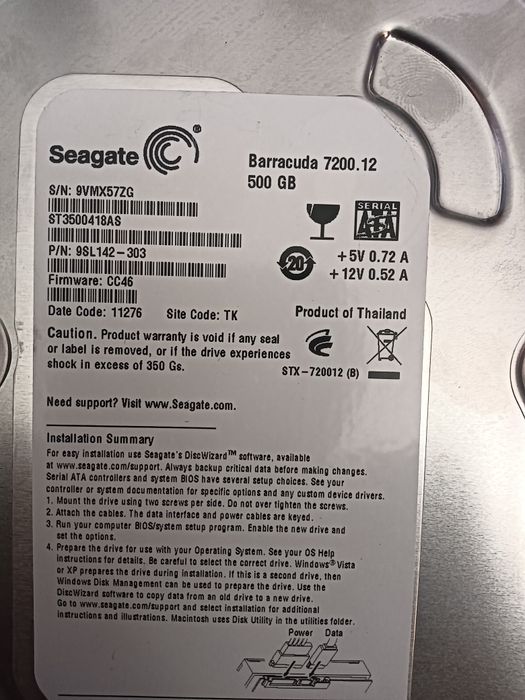 Продам жёсткие диски 500Гб  недорого