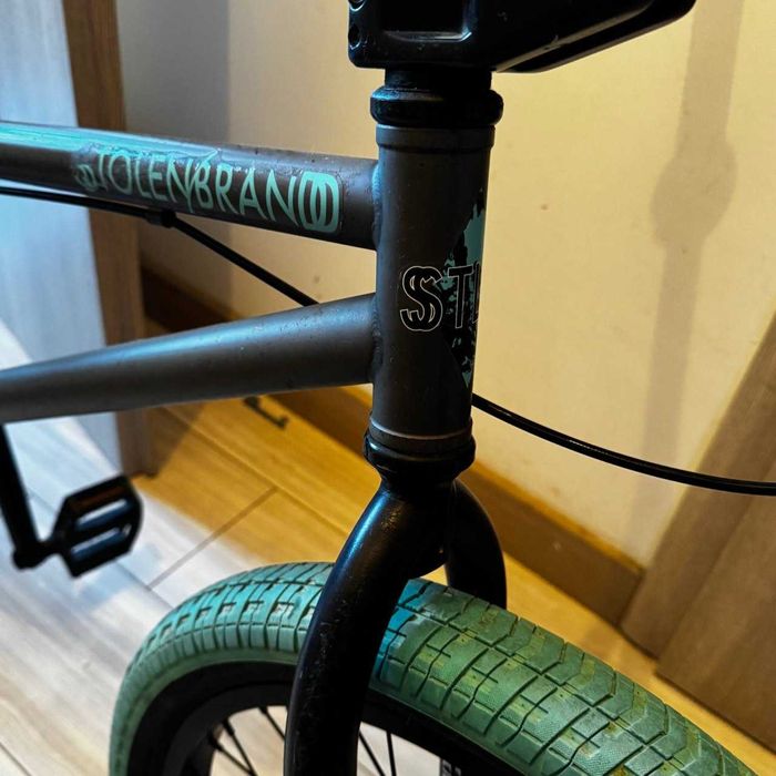 Bicicletă BMX 20" Stolen CASINO 2 phosphate raw/caribbean green