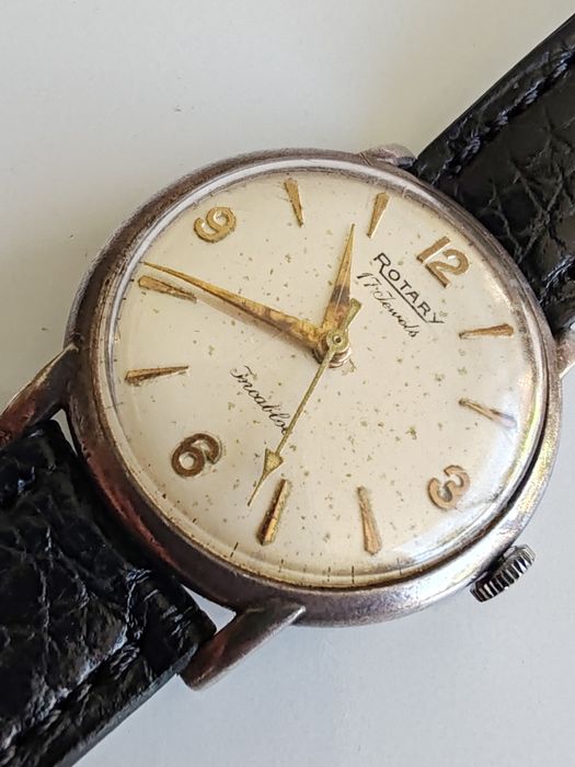 Ceas Rotary Argint Mecanic Funcționează excelent!