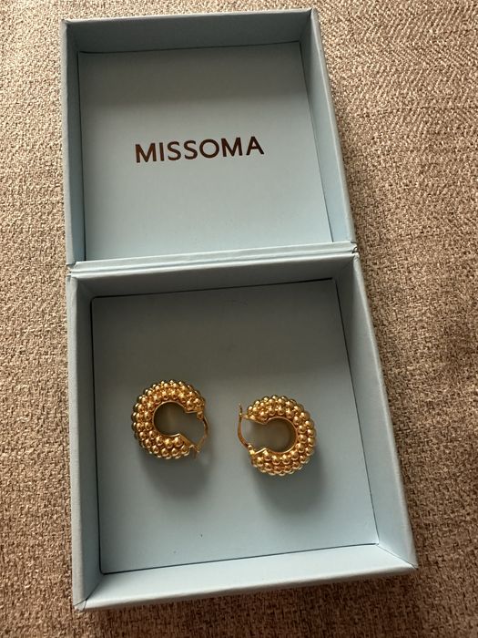 Cercei Missoma placati cu aur Baya Medium Hoop Earrings