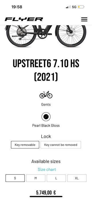 Електрическо колело Upstreet6 7.10 HS (2021) | FLYER E-Bikes. 45 кч