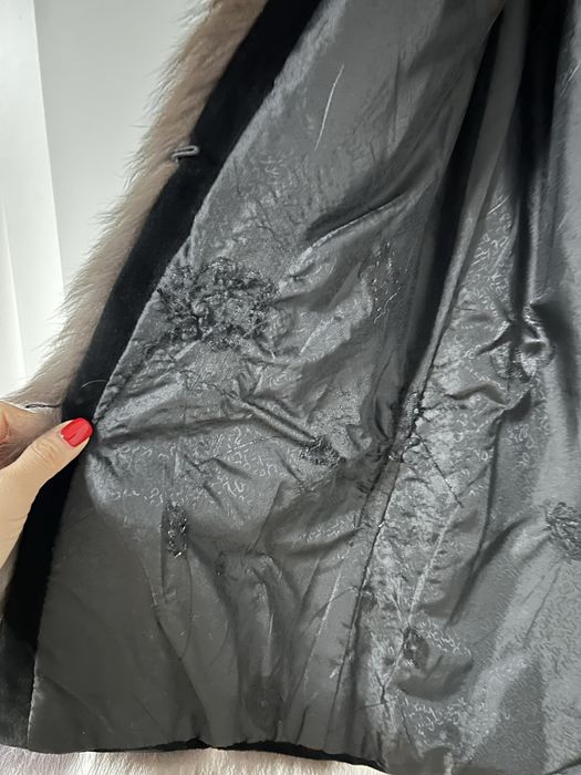 Vesta blana naturala de vulpe