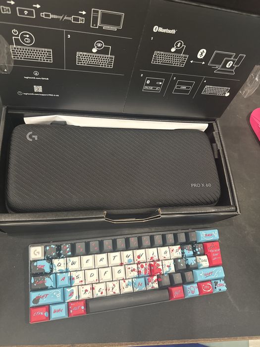 Logitech g pro x 60  lightspeed +custom keycaps