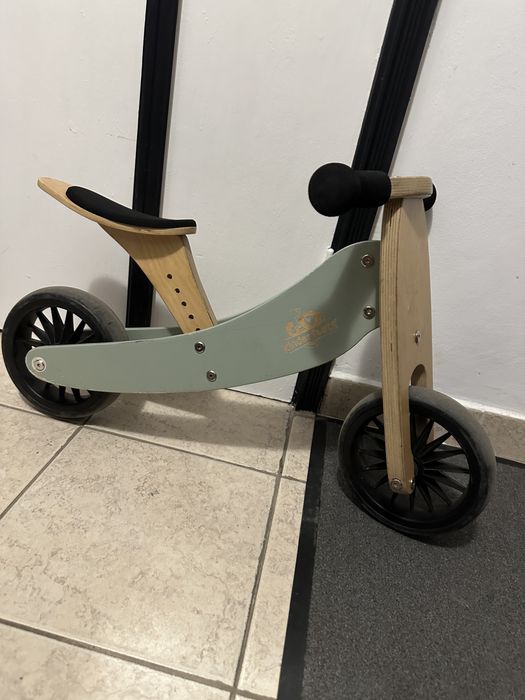Tricicleta 2 in 1 Kinderfeets Tiny Tot Plus Silver Sage