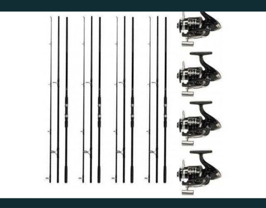 Set 4 Lansete pentru Crap si Somn, Diamant Alb Next Carp, lungime 3,90