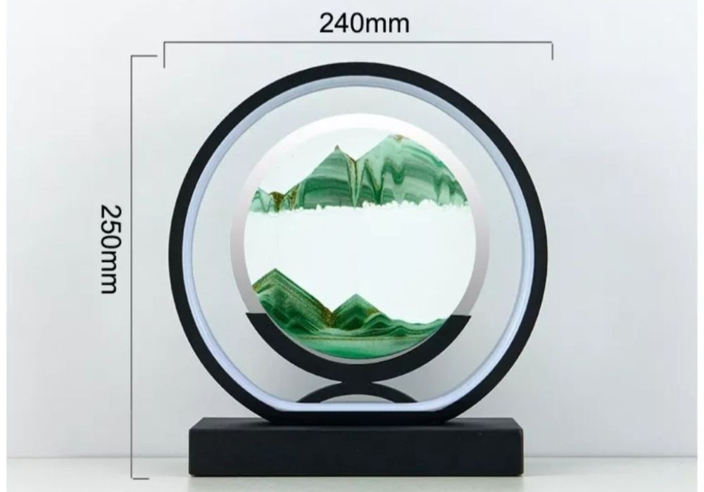 3D песочные часы, светодиодный ночник, настольная лампа, светильник