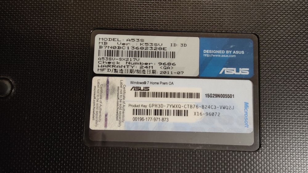 ASUS K53SV i5 2GB video