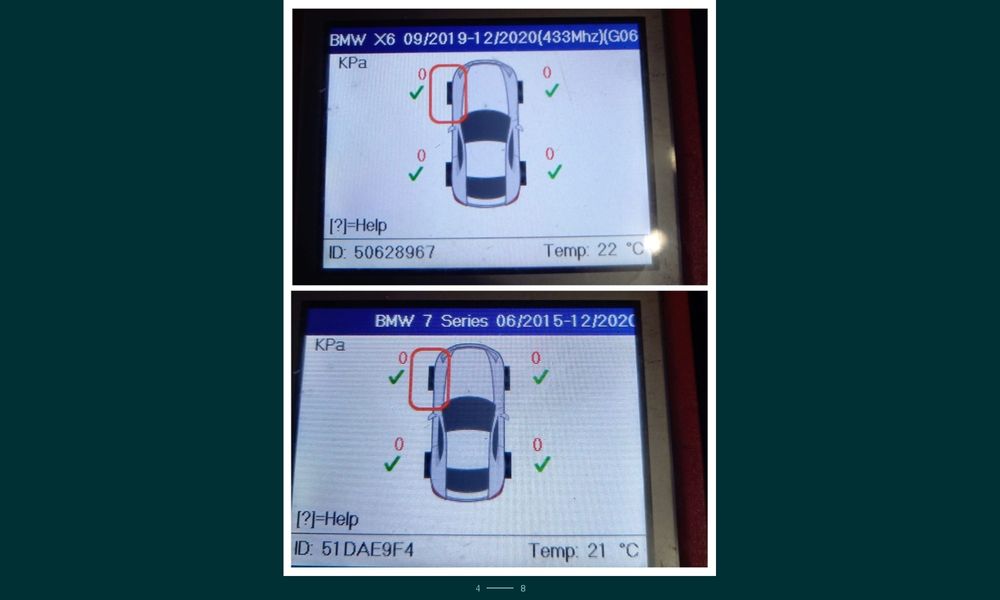 senzori presiune aer originali Bmw G20,G21,G30,G31,G11,G12,G01,G05,G06