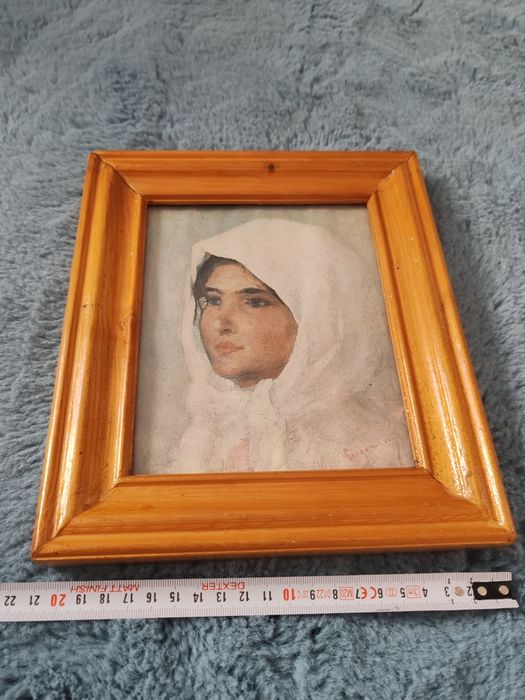 Tablou litografie după Grigorescu cu ramă lemn masiv