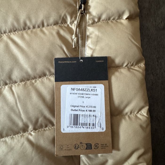 Geacă  primavara The North Face 600 Puffer Bej Crem Cu Glugă Mărime L