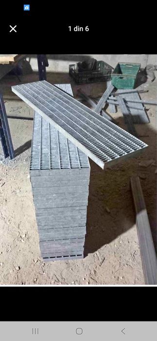 Gretare zincata și trepte pentru scări zincate