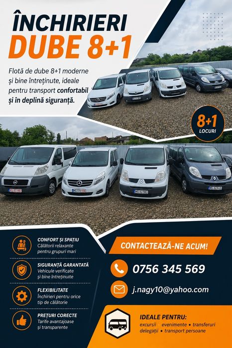 Inchirieri dube 8+1,AUTOTURISME