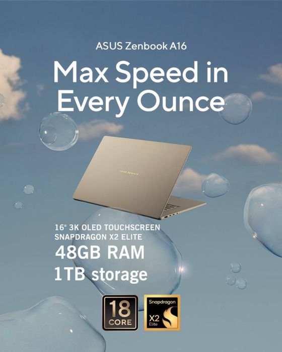 ASUS Zenbook A16 4.45Ghz/RAM 48GB/1TB/16 3K/120Hz Touch