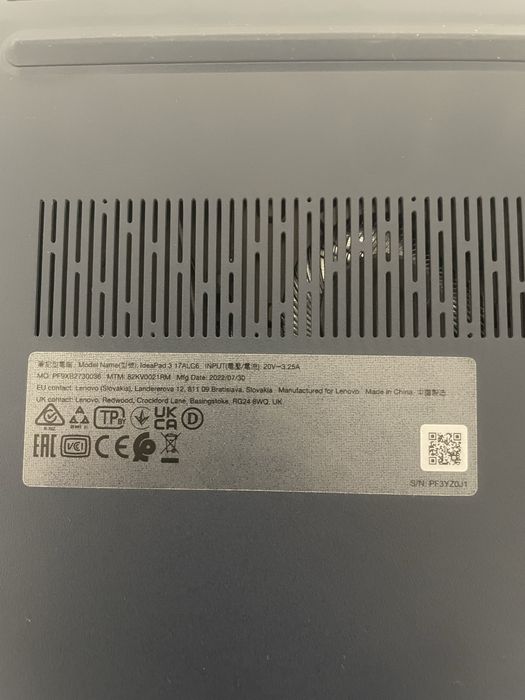 Laptop Lenovo Ideapad 3 17ALC6