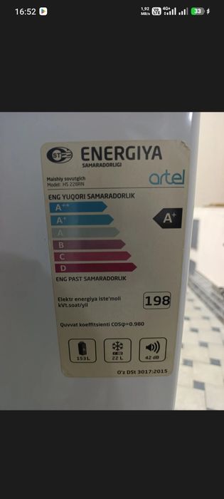 Artel xolodilnik