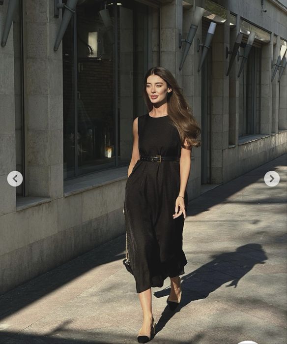 Платье, черное S-M