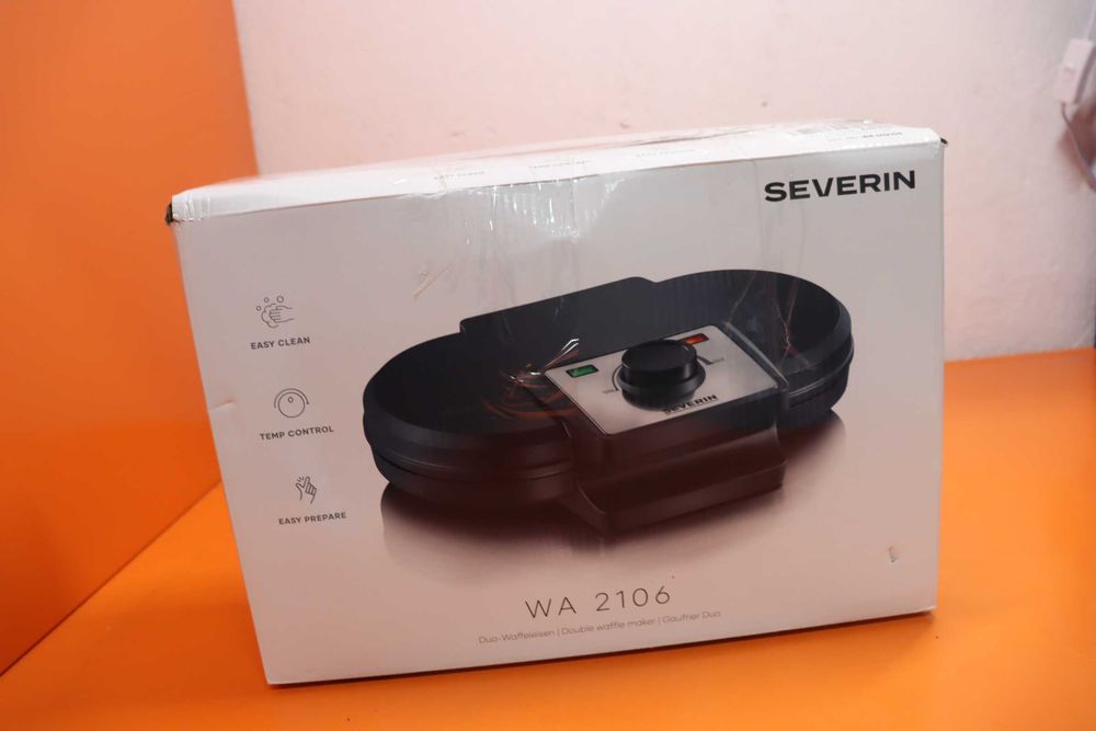 Гофретник Severin Double Waffle Maker, леко спуката и залепена дръжка