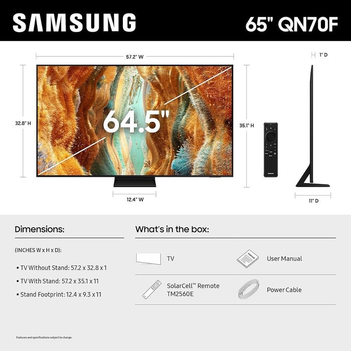 Samsung Neo QLED MINI LED 65QN70F/ 65QN80F/ 65QN85F/ 65QN90F (2025)