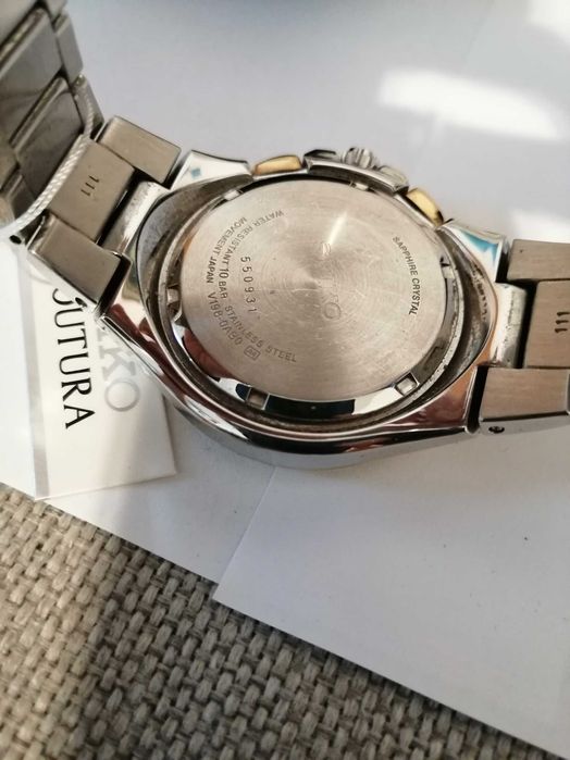 Ceas SEIKO analog quartz perpetual solar chronograph,barbatesc