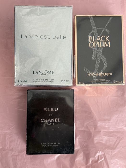 Парфюми la vie est belle/YSL black opium/bleu de chanel
