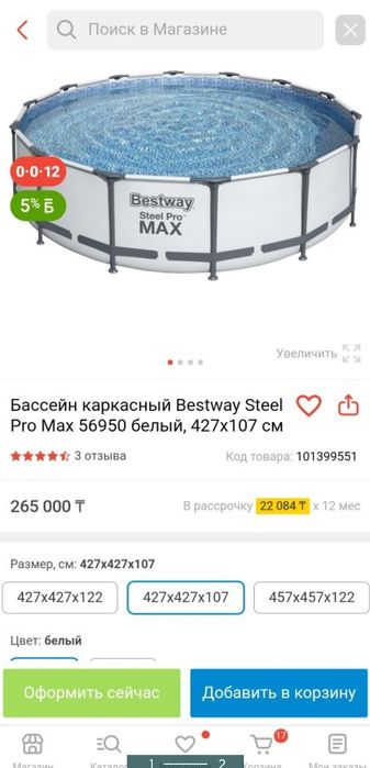 Каркасный бассейн