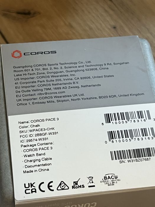 Спортчасы Coros pace 3