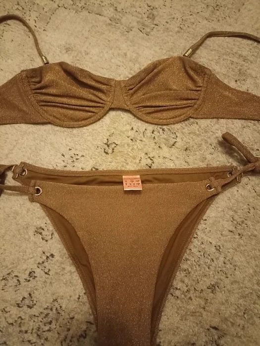 Costum baie dama auriu M