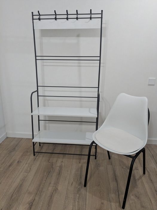 Вешалка напольная с полками для обуви