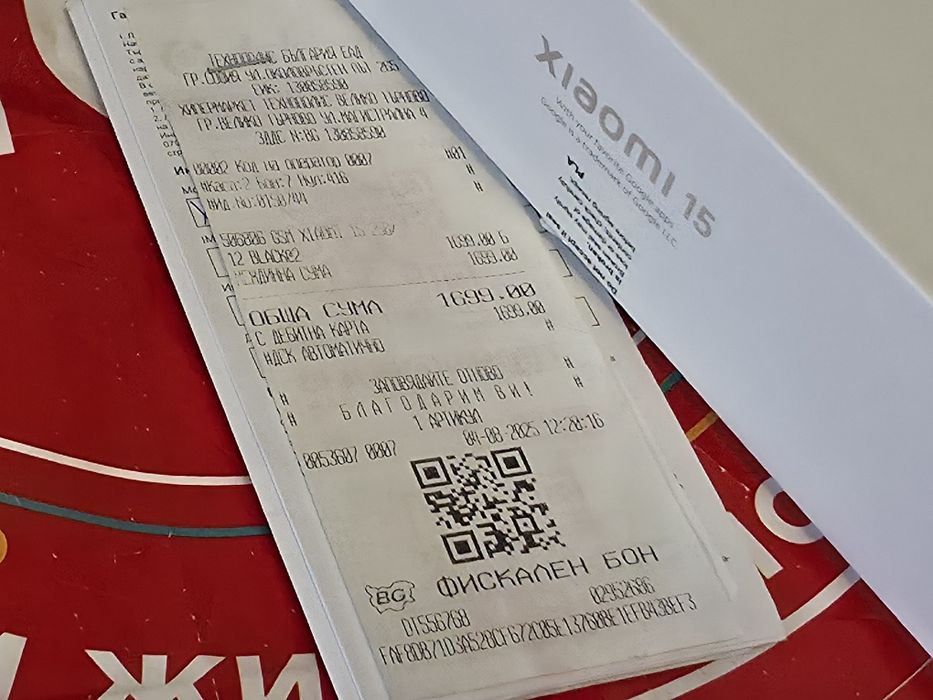 KATO НОВ 256GB Xiaomi 15 5G Технополис Гаранция 2027г. Black | Черен